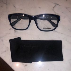 Salvatore Ferragamo Navy Blue Glasses Frames